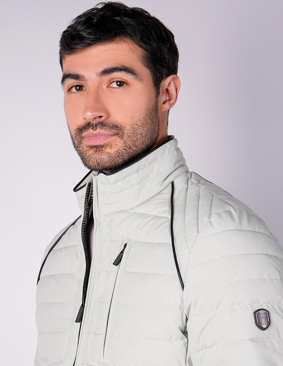 Chamarra capitonada cuello a contraste para hombre 3