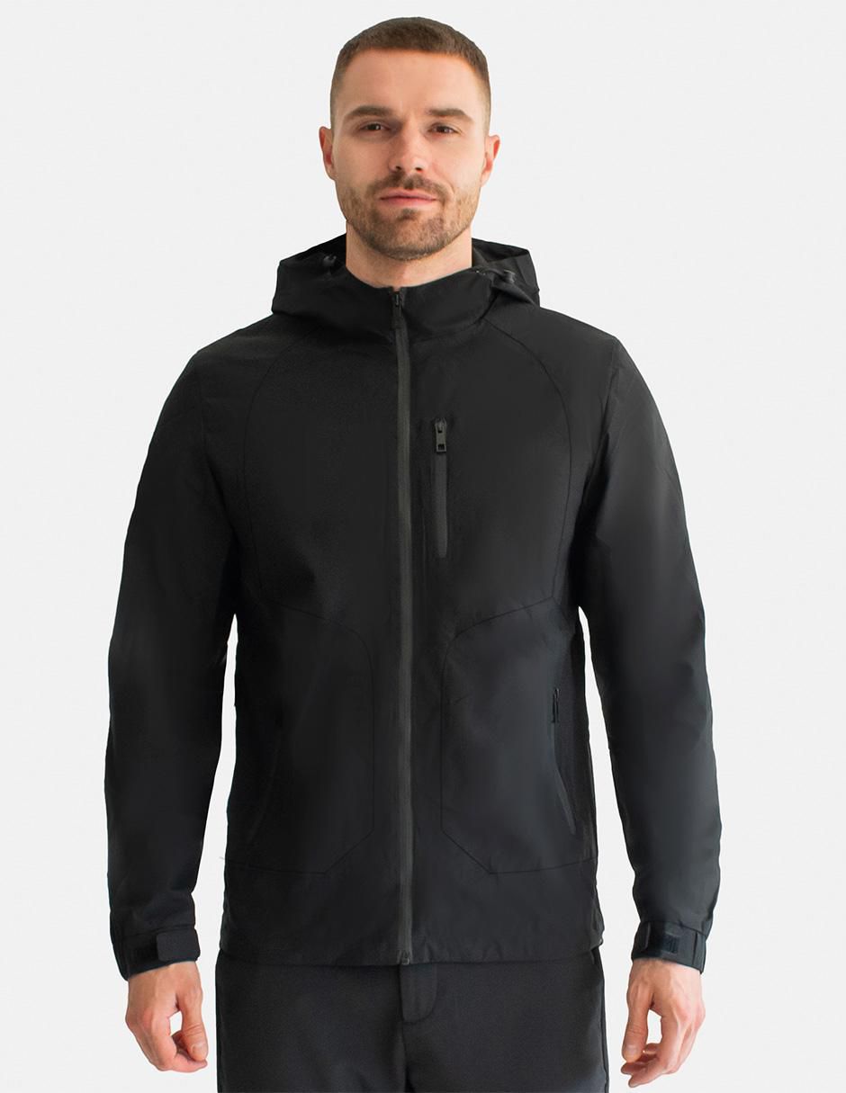 Chamarra casual impermeable con bolsillos para hombre
