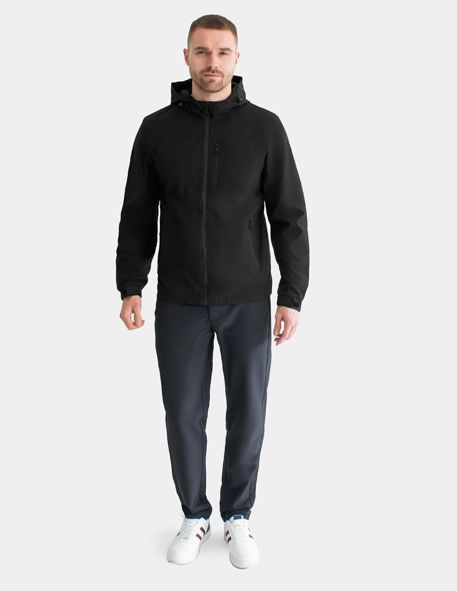 Chamarra casual impermeable con bolsillos para hombre