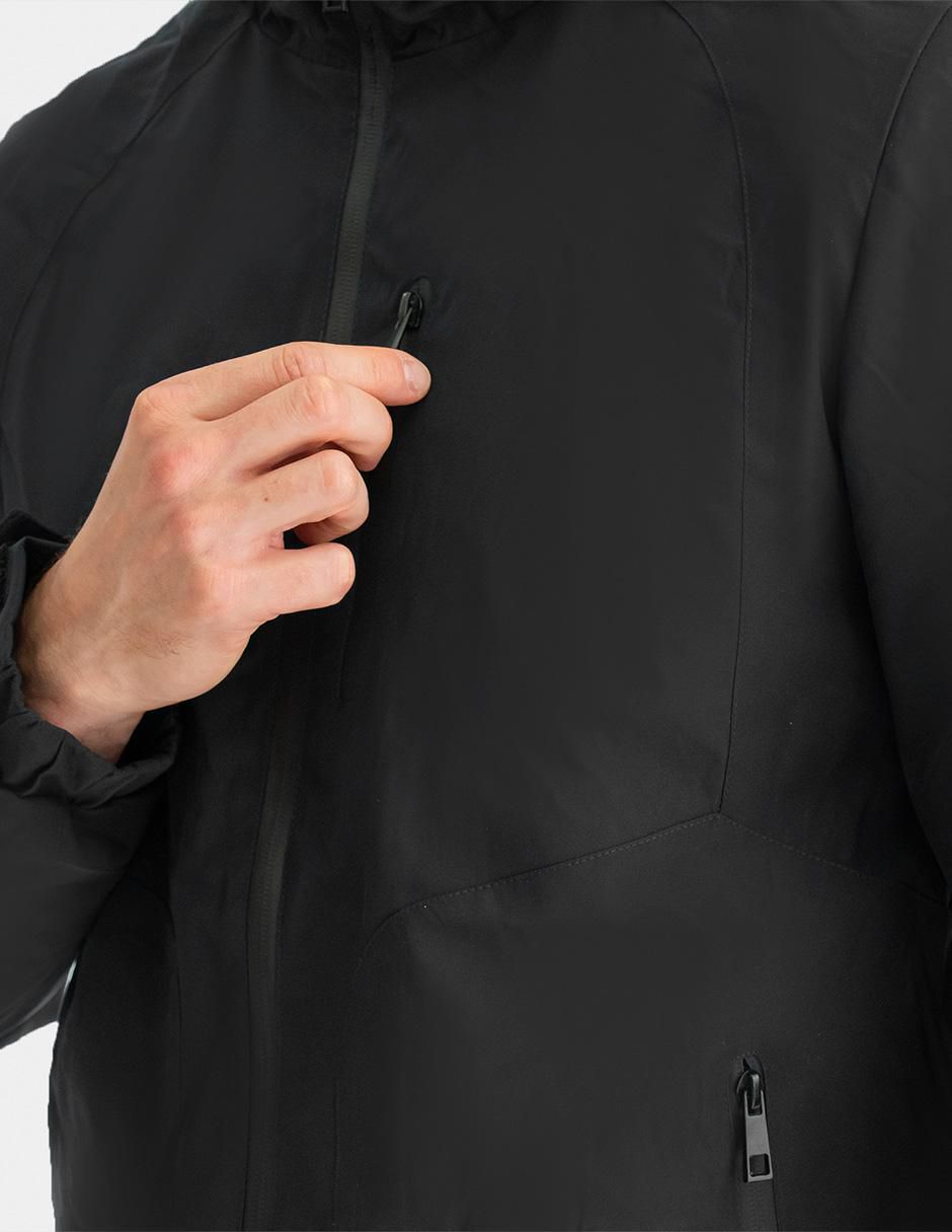 Chamarra casual impermeable con bolsillos para hombre