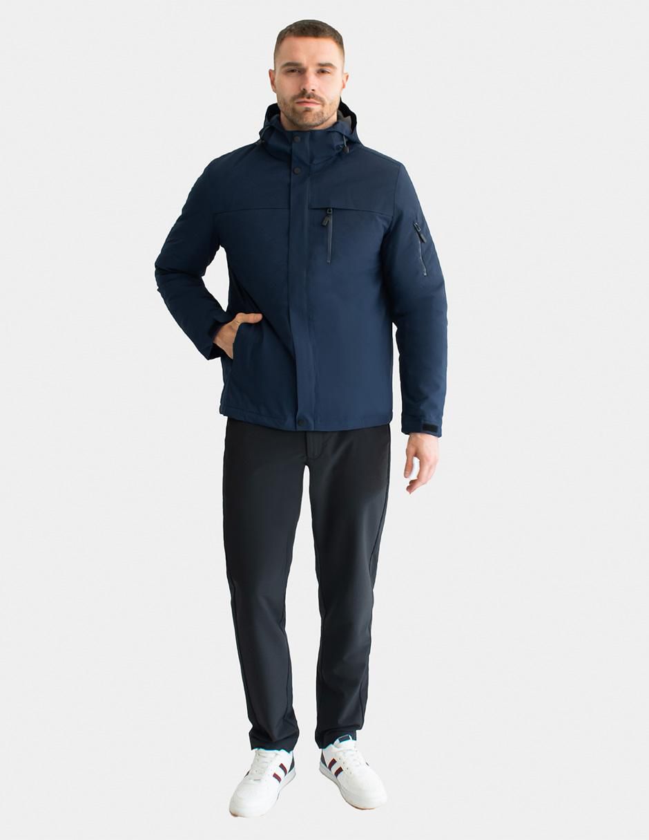 Chamarra casual impermeable con bolsillos para hombre 3