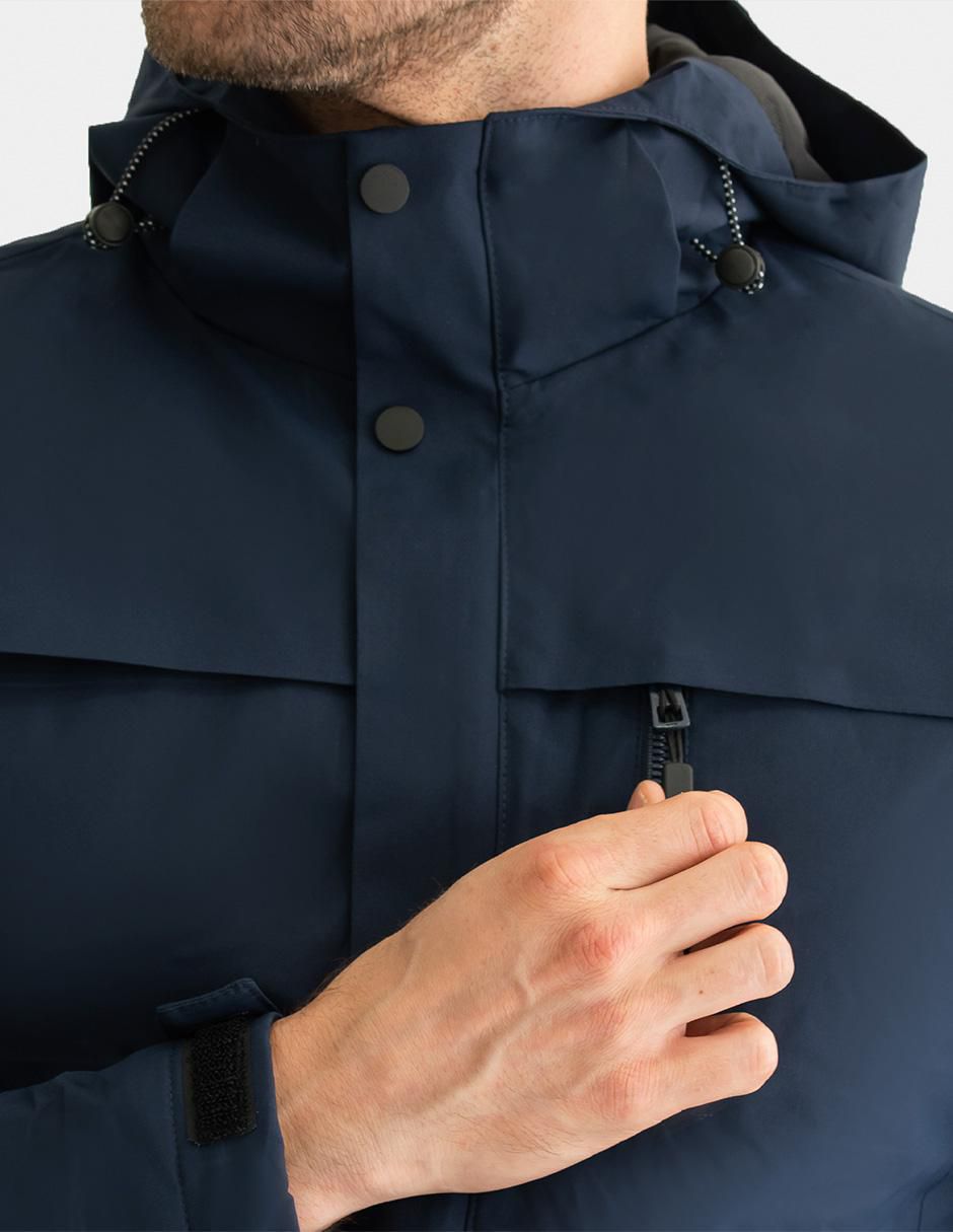Chamarra casual impermeable con bolsillos para hombre 4