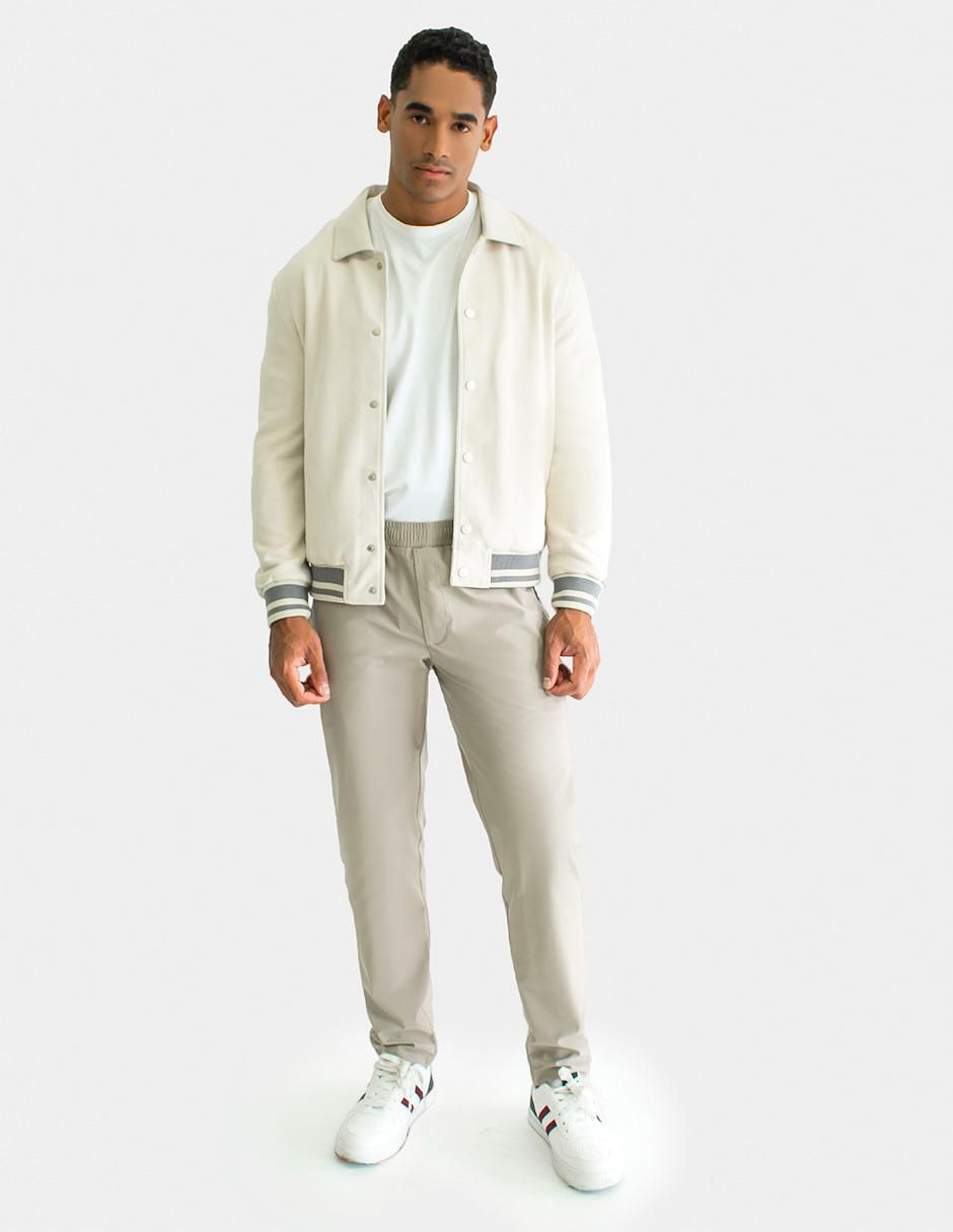 Chamarra casual con bolsillos para hombre