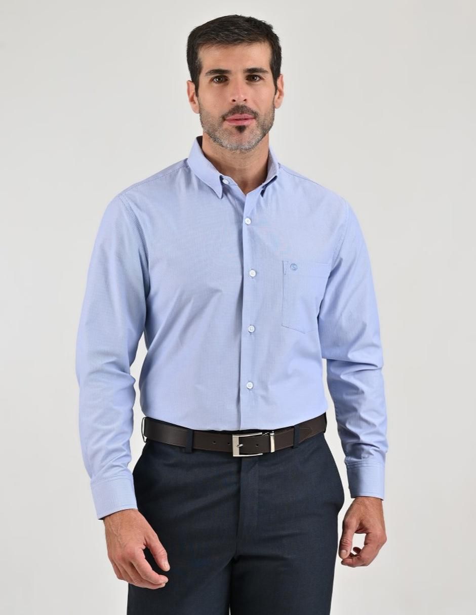 Camisa casual de algodón manga larga para hombre