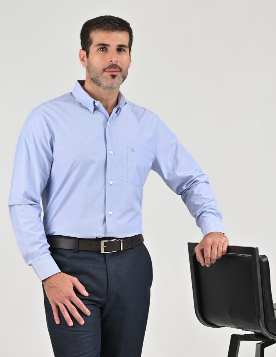 Camisa casual de algodón manga larga para hombre 6