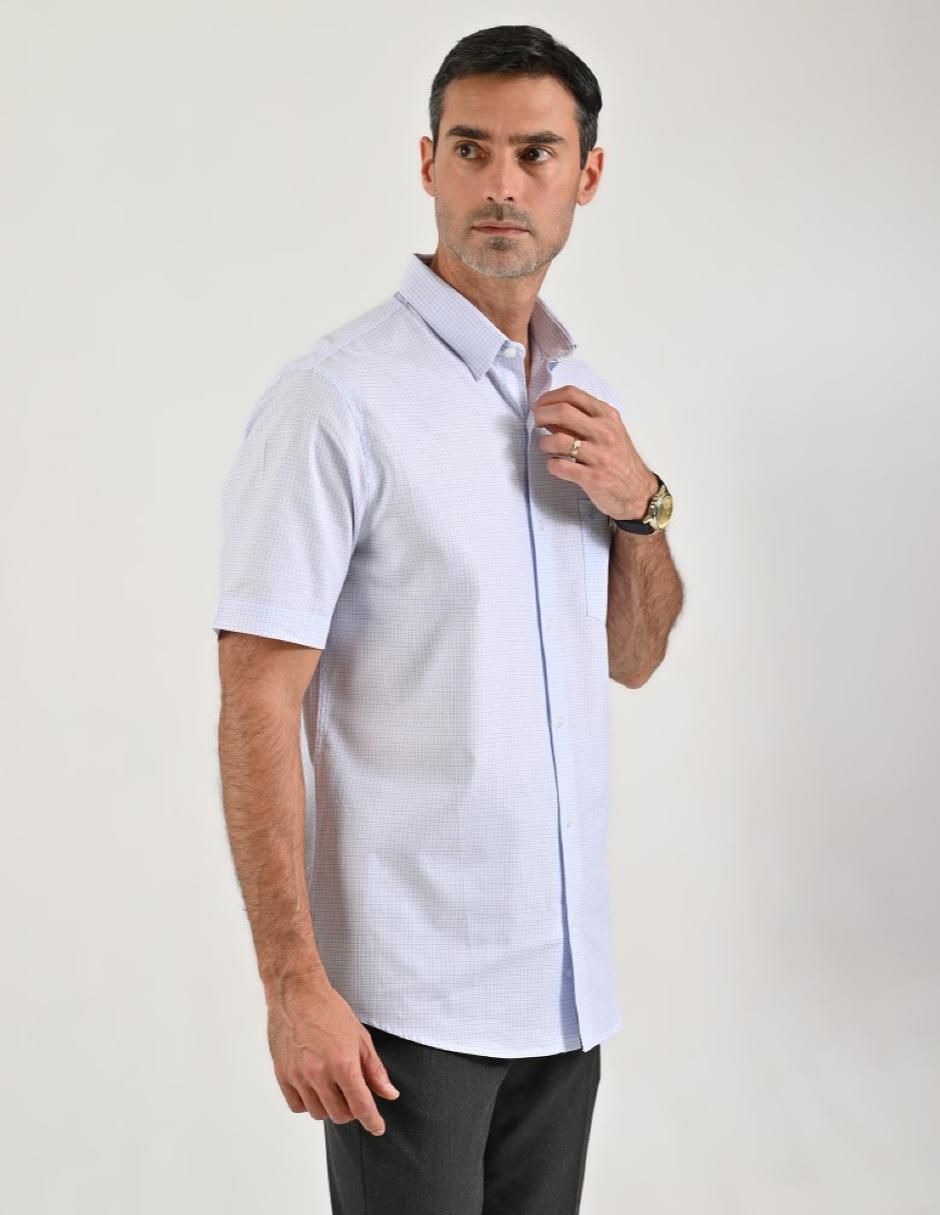 Camisa casual de algodón manga corta para hombre