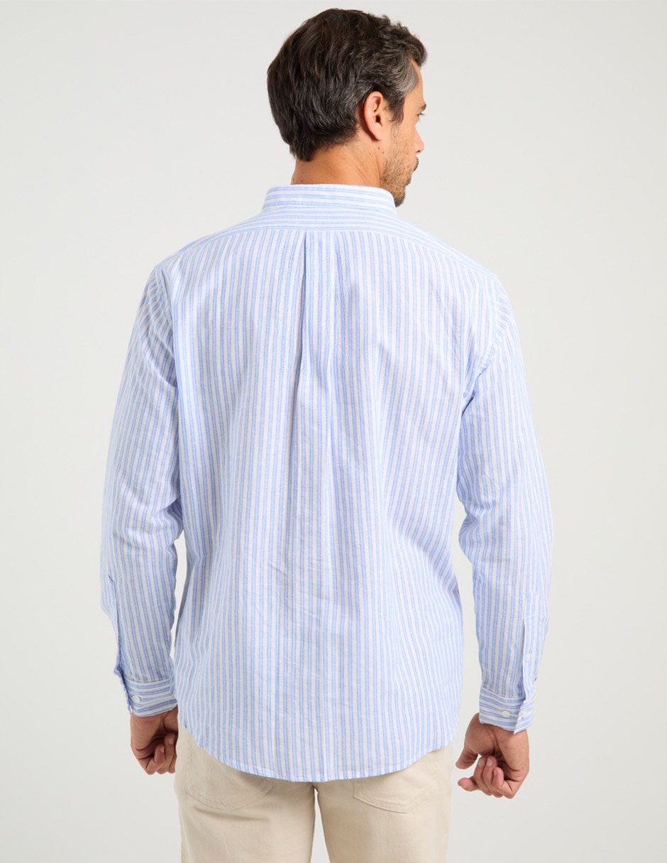 Camisa casual de algodón manga larga para hombre 11
