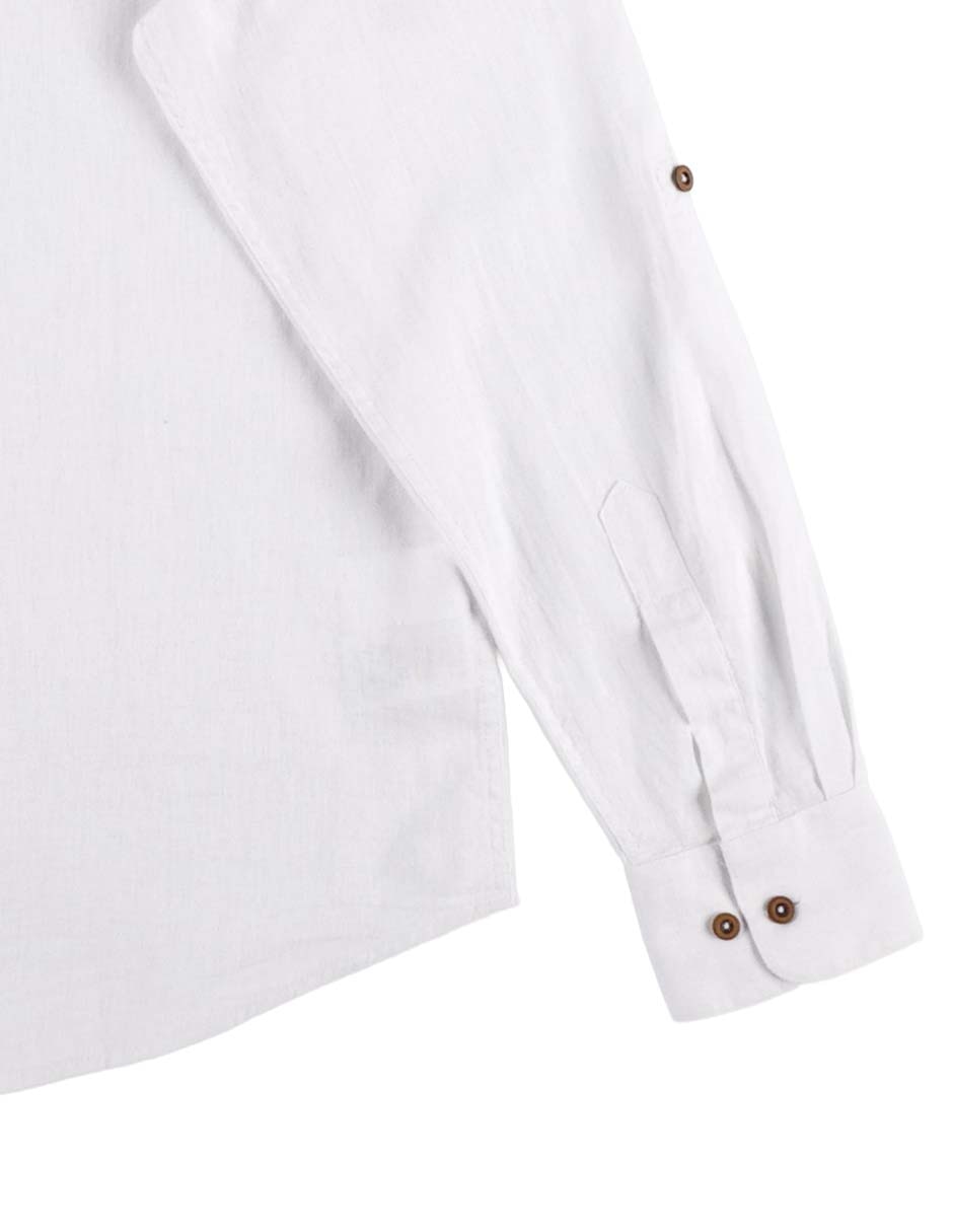Camisa casual de algodón manga larga para hombre 13