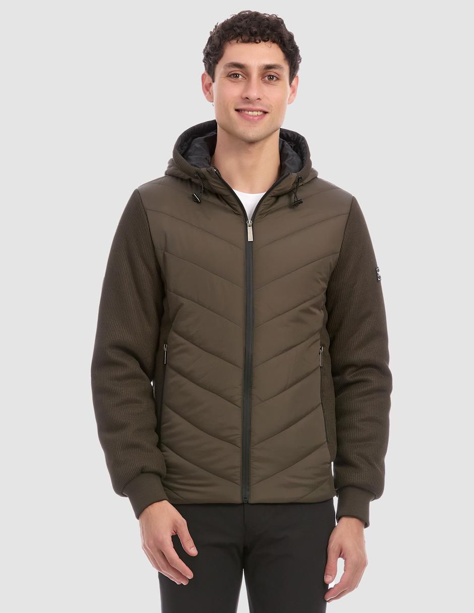 Chamarra acolchada con capucha para hombre Chamarra acolchada con capucha para hombre