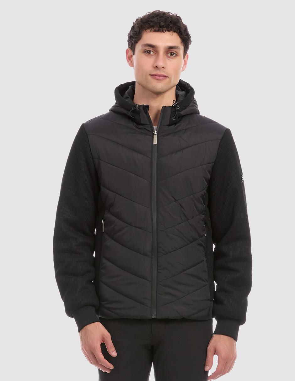 Chamarra acolchada con capucha para hombre