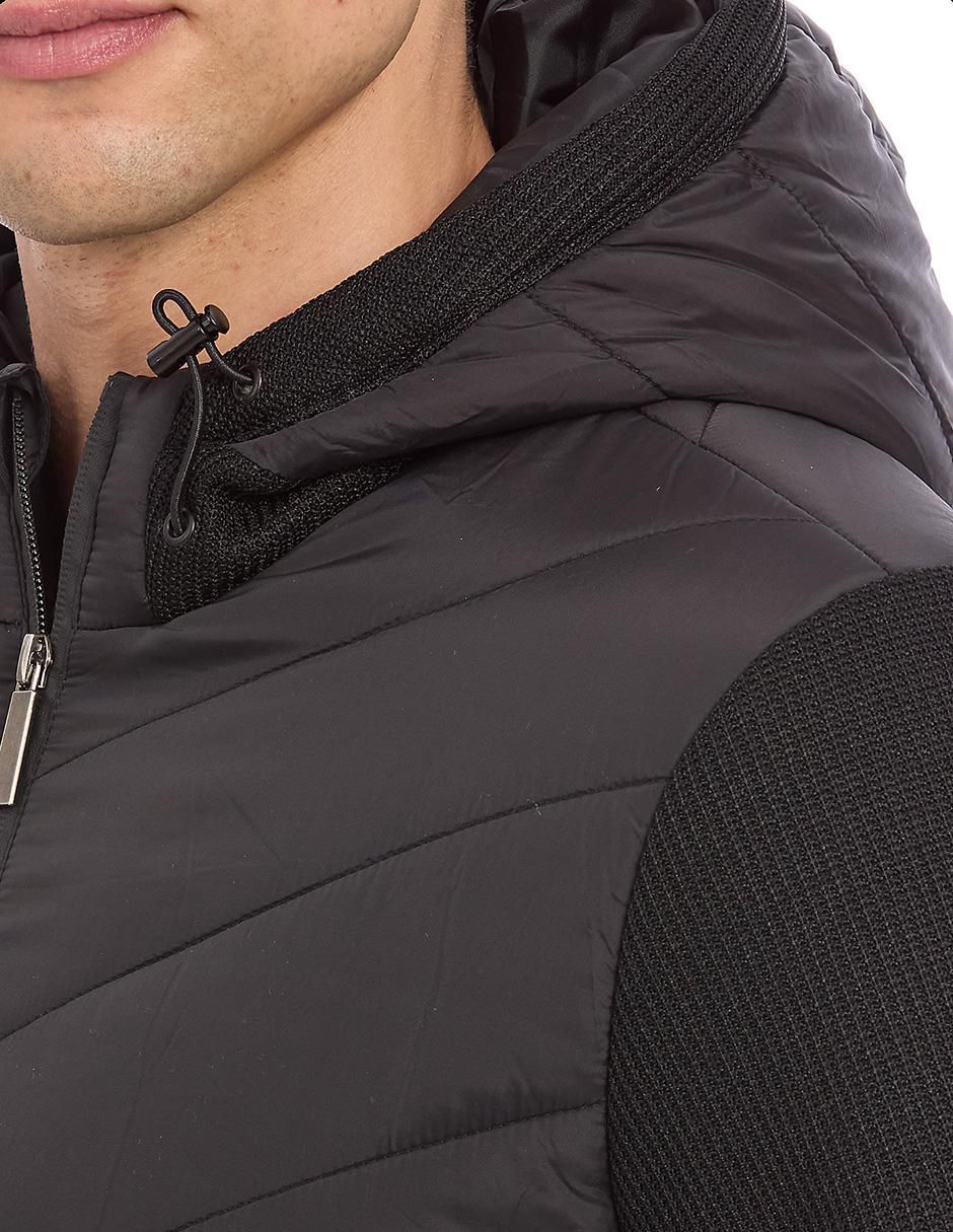 Chamarra acolchada Vittorio Forti con capucha para hombre