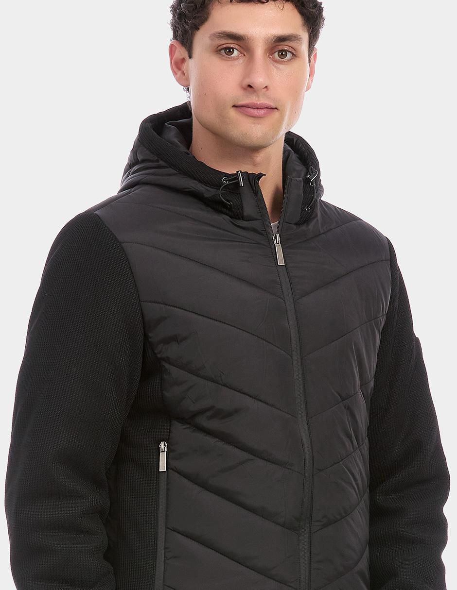 Chamarra acolchada Vittorio Forti con capucha para hombre