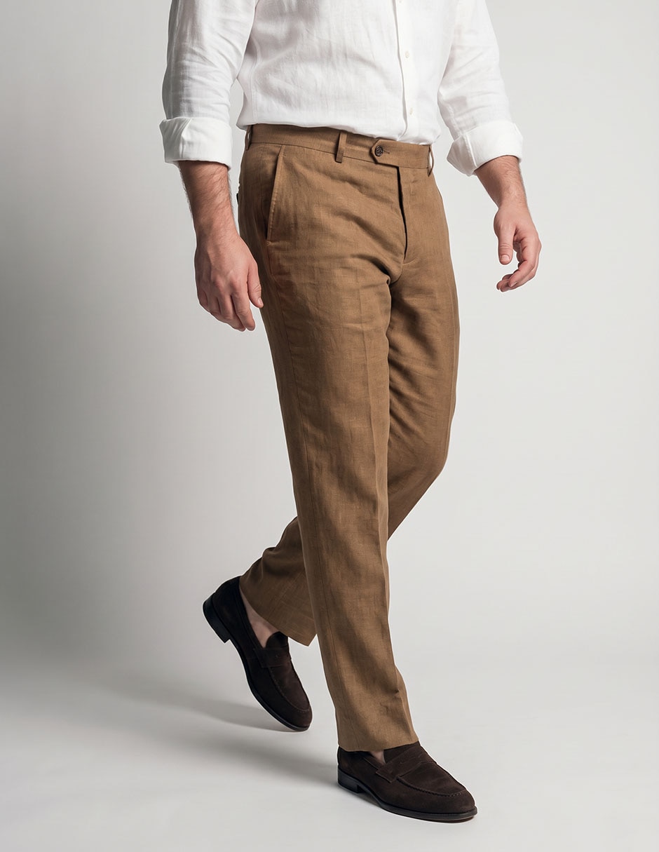 Pantal—n formal chislim ‡bito de lino para hombre Pantal—n formal chislim ‡bito de lino para hombre