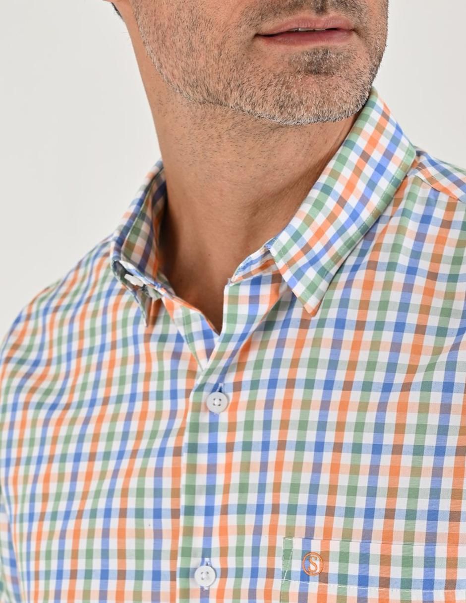 Camisa casual manga corta para hombre