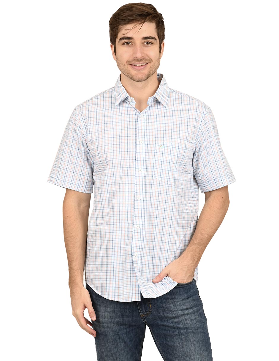 Camisa casual de algodón manga corta para hombre Camisa casual de algodón manga corta para hombre