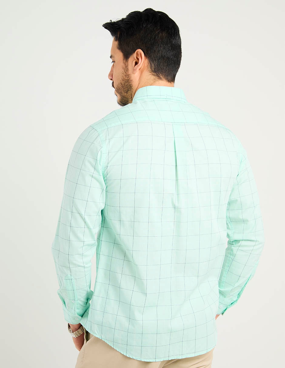 Camisa casual Regent Street de algodón manga larga para hombre