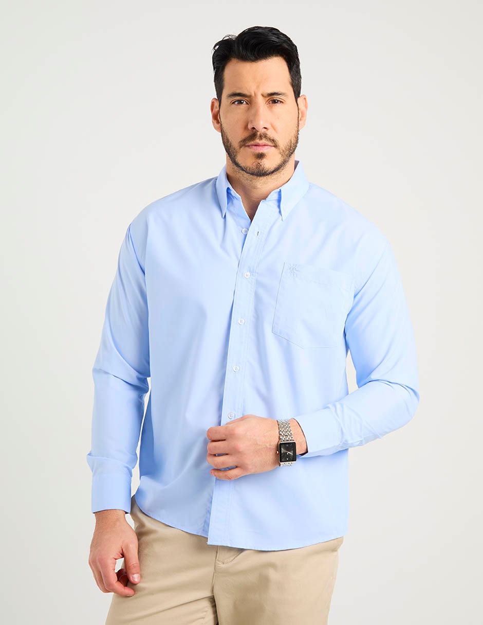 Camisa casual Cavalatti manga larga para hombre