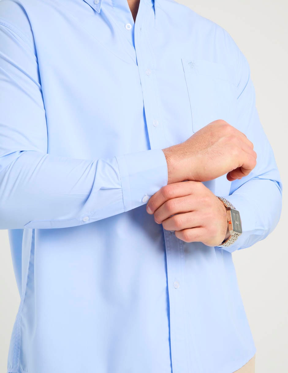 Camisa casual Cavalatti manga larga para hombre