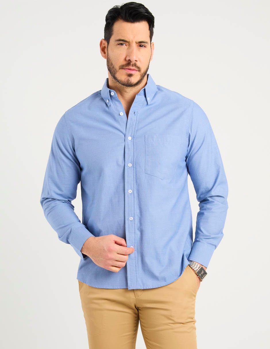 Camisa casual Regent Street manga larga para hombre
