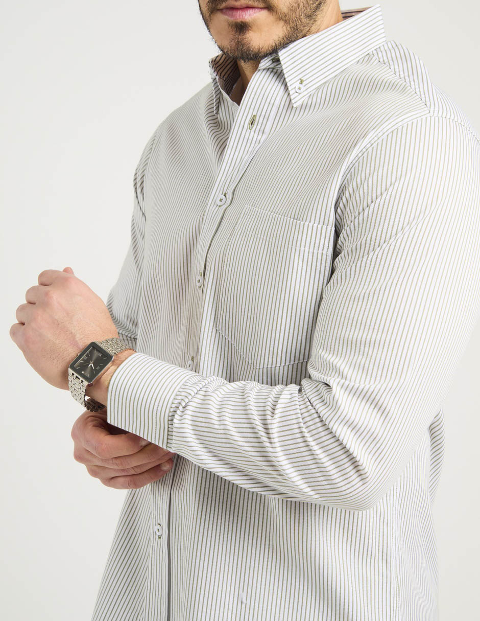 Camisa casual manga larga para hombre 10