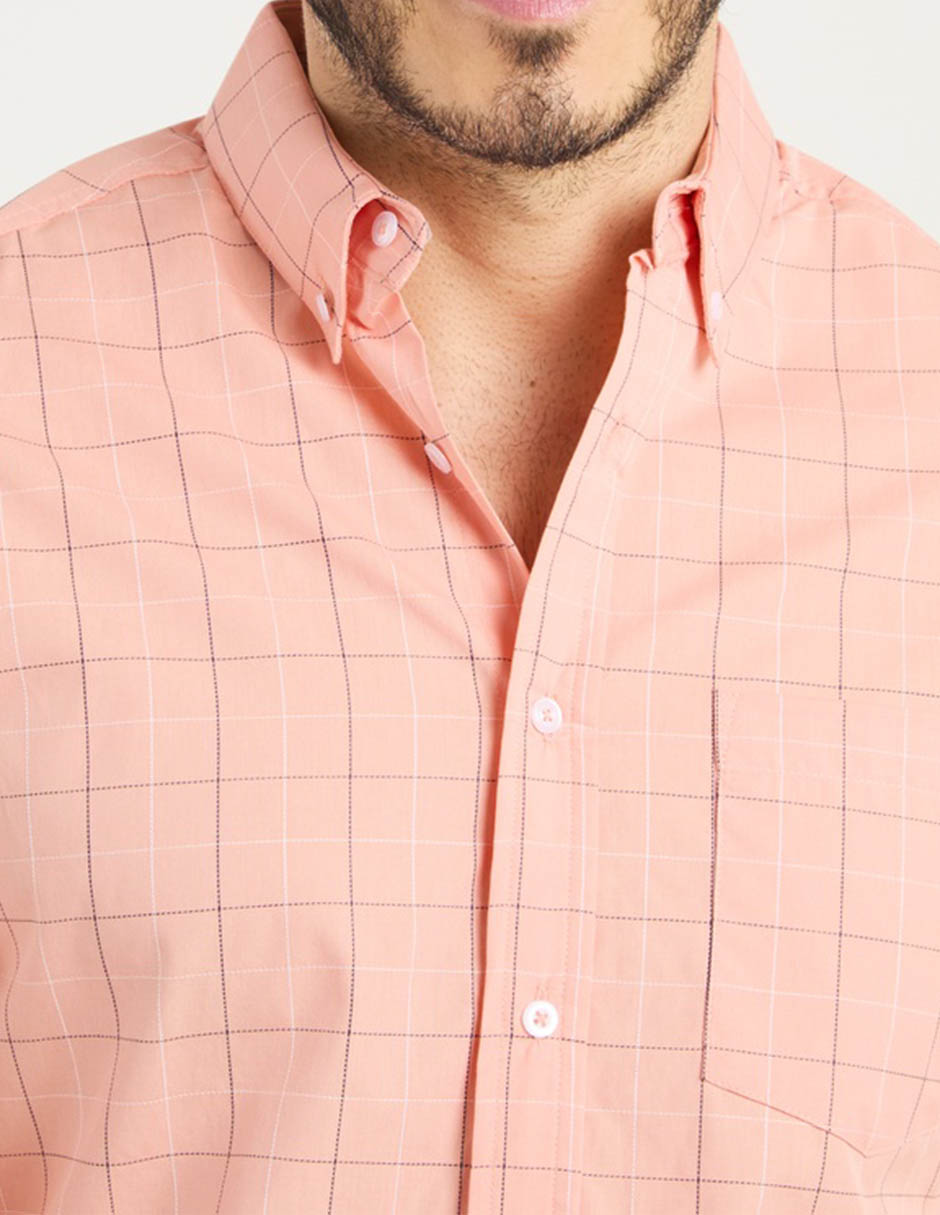 Camisa casual Regent Street de algodón manga larga para hombre