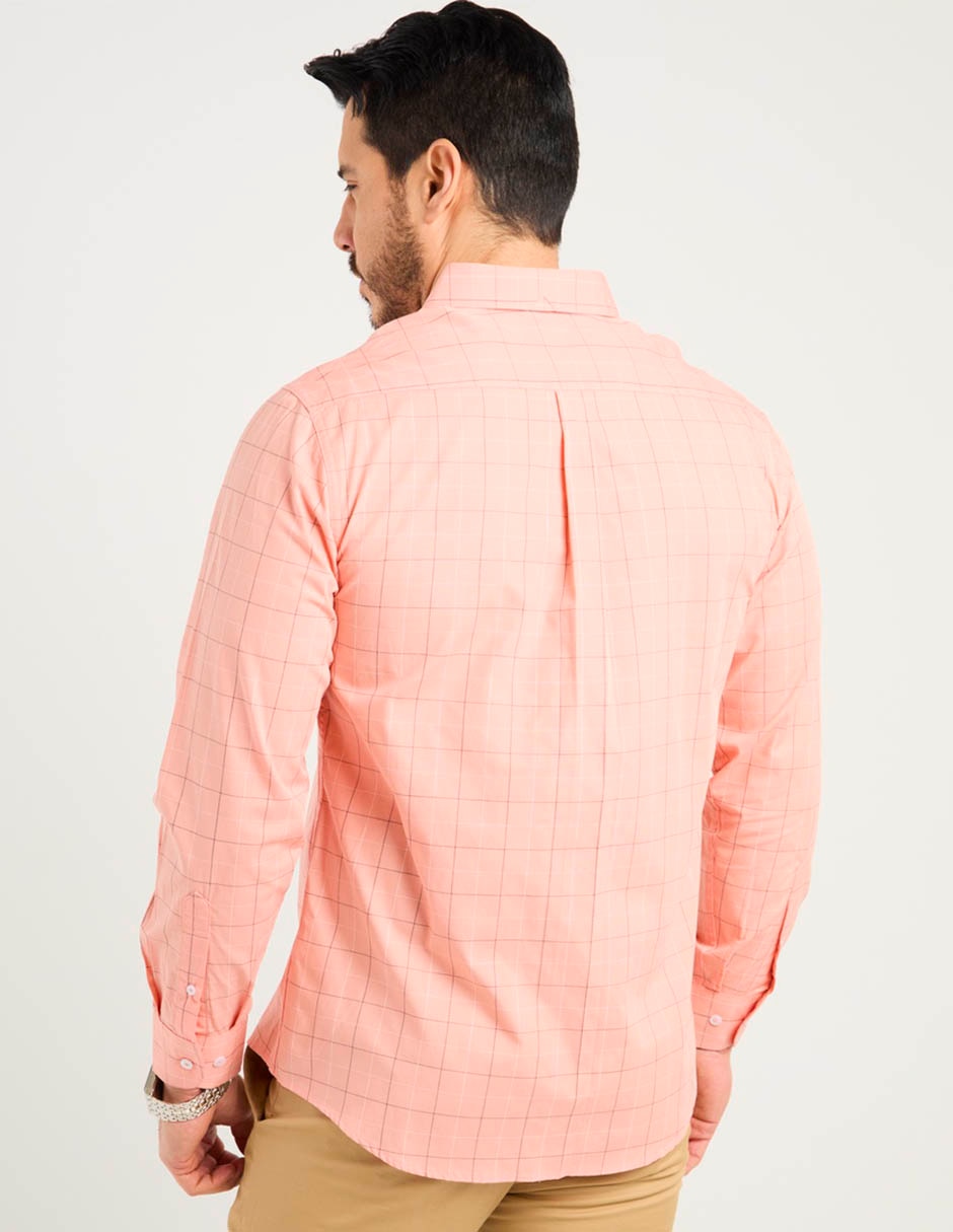 Camisa casual Regent Street de algodón manga larga para hombre
