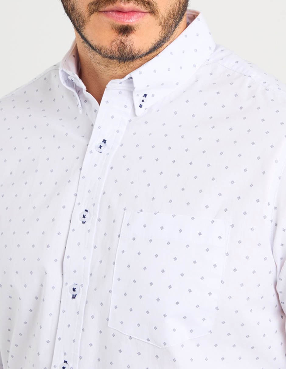 Camisa casual Regent Street de algodón manga larga para hombre