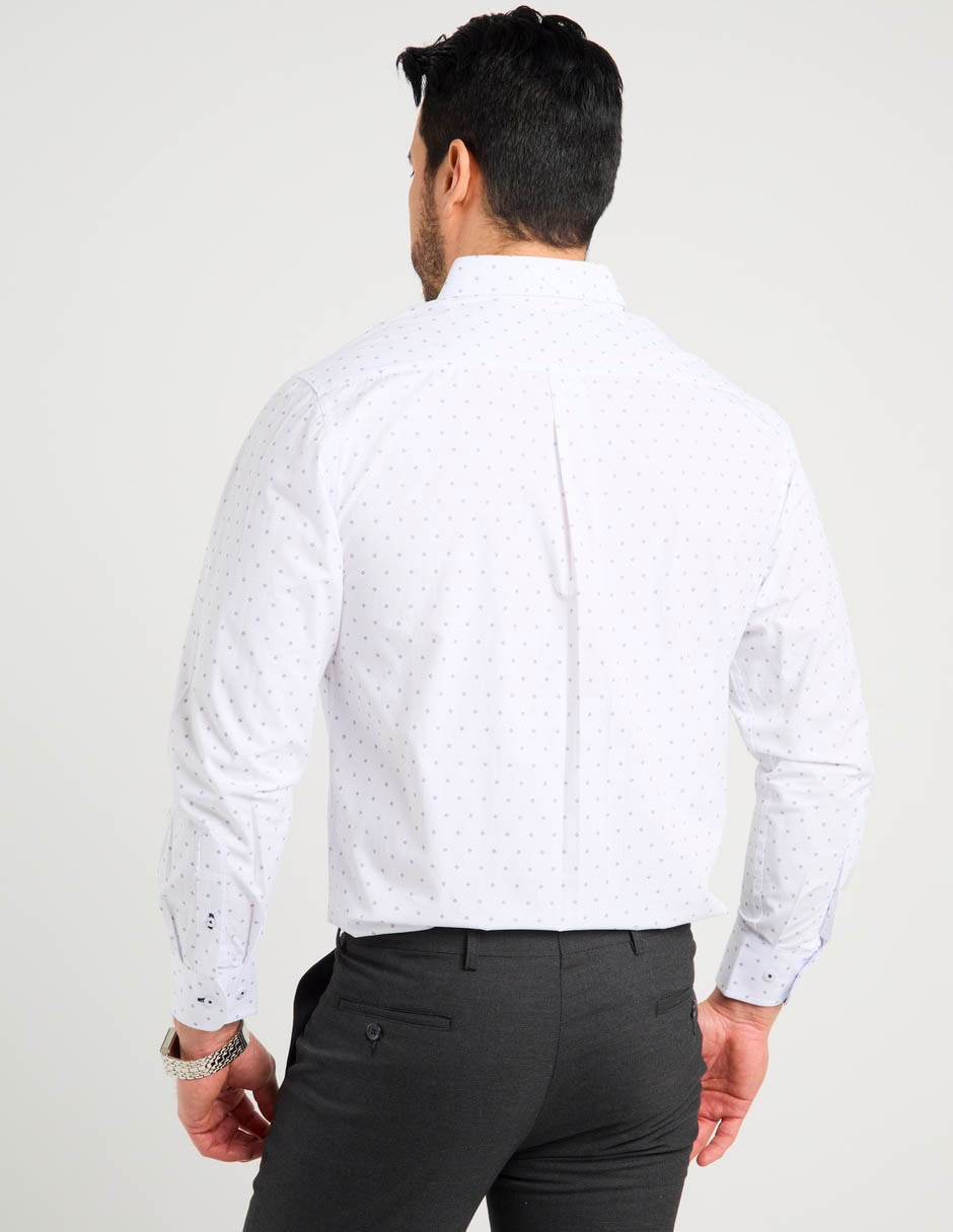 Camisa casual Regent Street de algodón manga larga para hombre