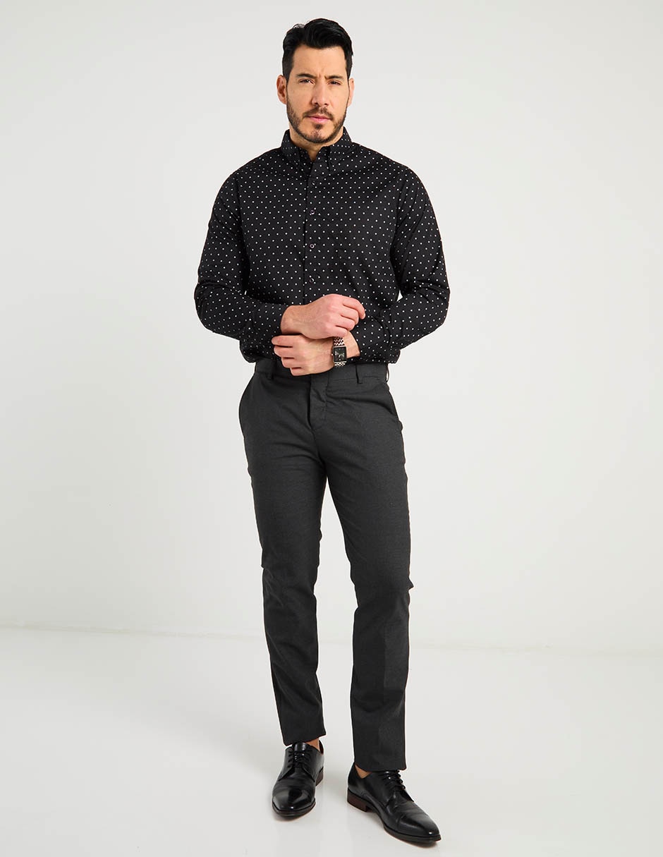 Camisa casual Regent Street de algodón manga larga para hombre