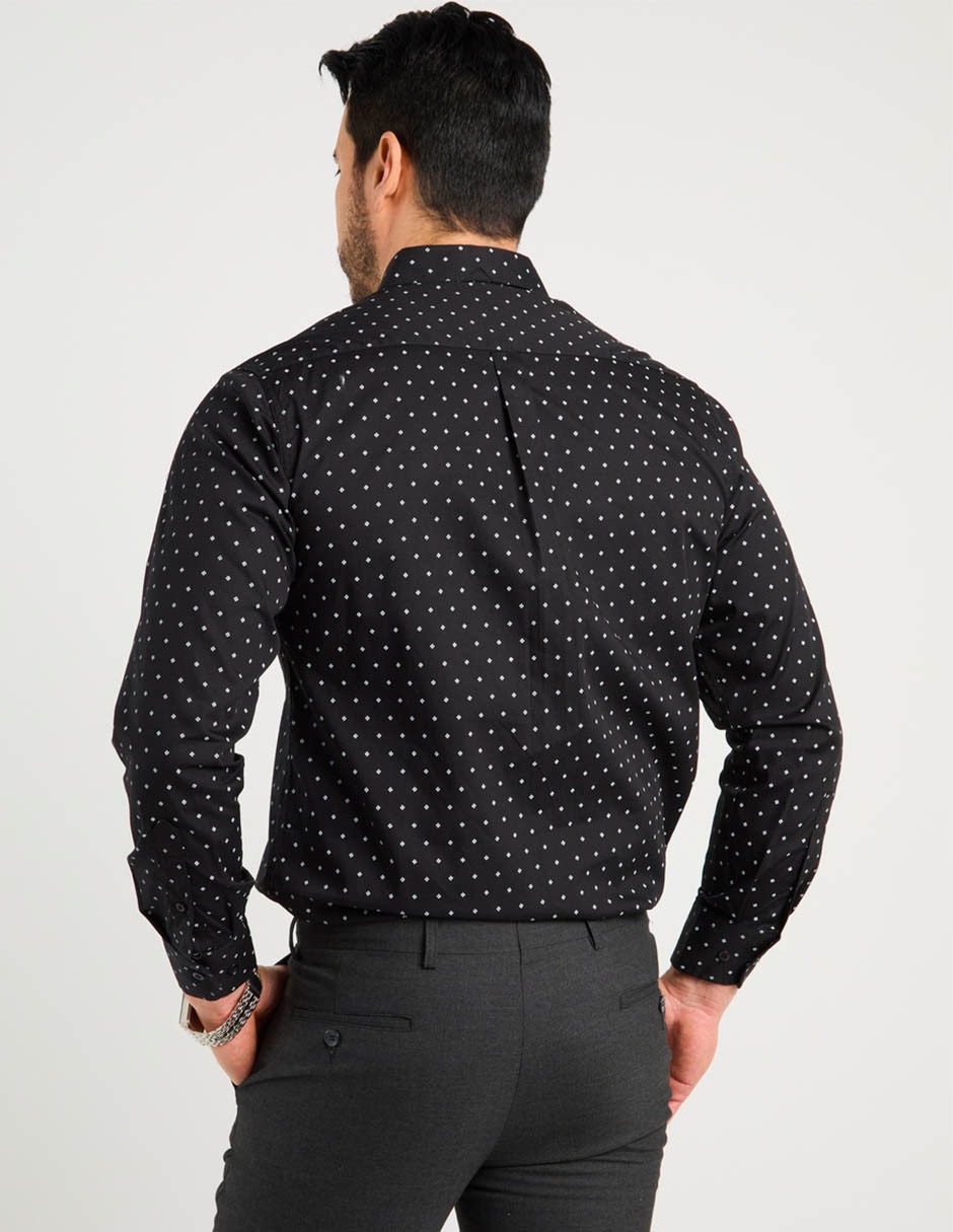 Camisa casual Regent Street de algodón manga larga para hombre
