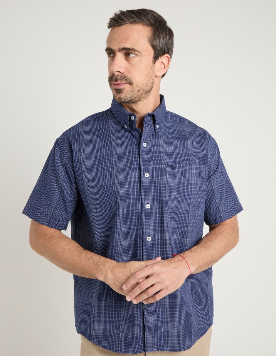 Camisa de algodón manga corta para hombre