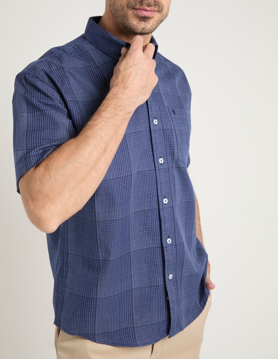 Camisa de algodón manga corta para hombre