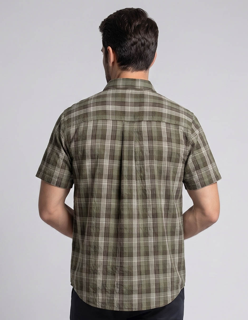 Camisa casual Bass Outdoors de algodón manga corta para hombre