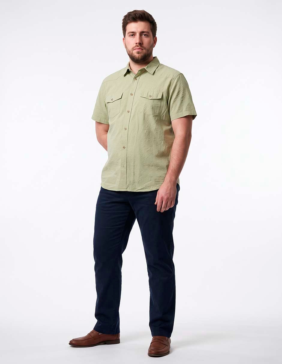 Camisa casual de algodón manga corta para hombre Camisa casual de algodón manga corta para hombre