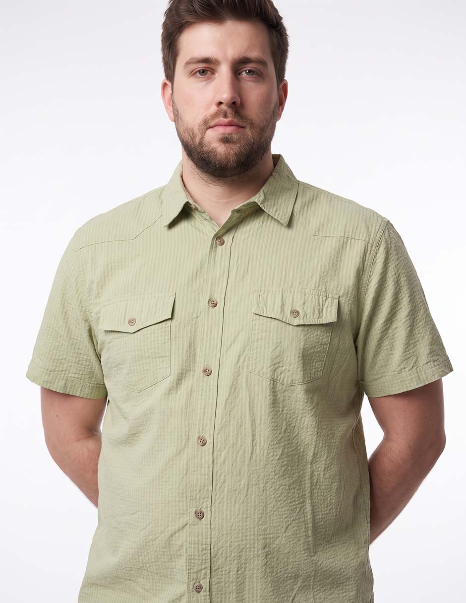 Camisa casual de algodón manga corta para hombre 2