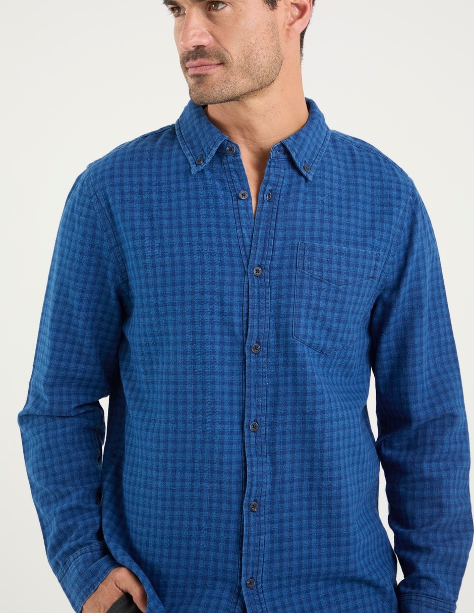 Camisa casual de algodón manga larga para hombre 11