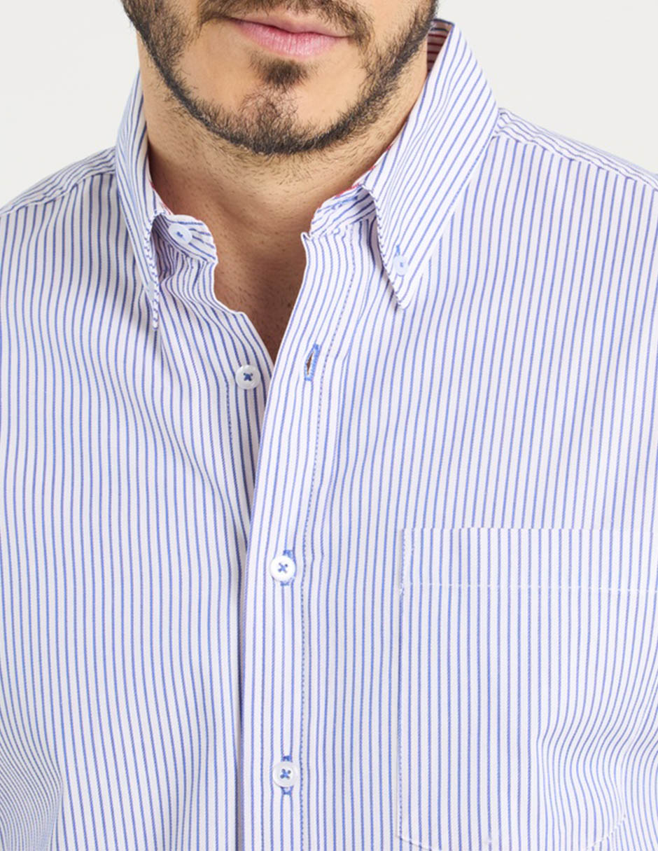 Camisa casual de algodón manga larga para hombre 9