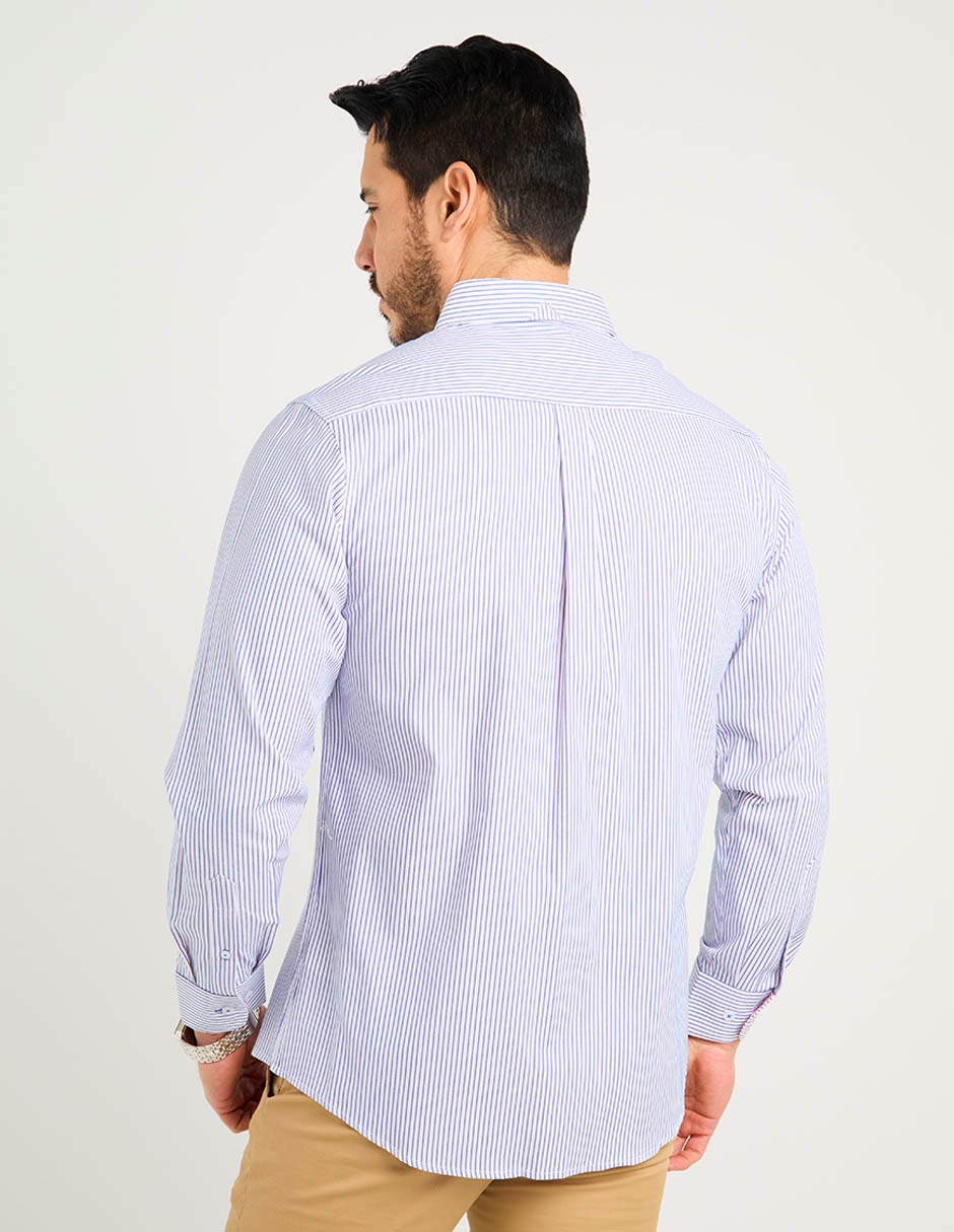 Camisa casual de algodón manga larga para hombre 11