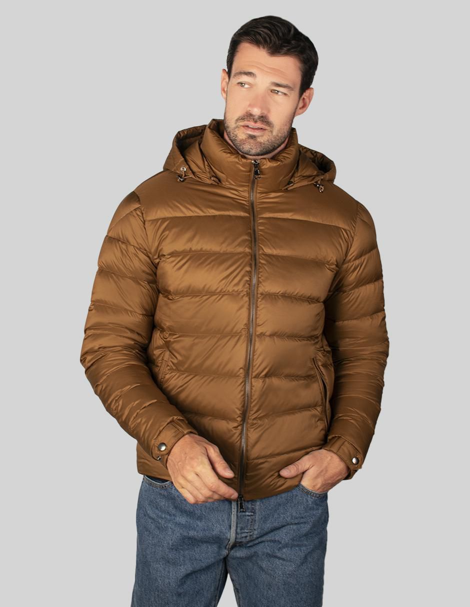 Chamarra capitonada capucha desmontable para hombre Chamarra capitonada capucha desmontable para hombre
