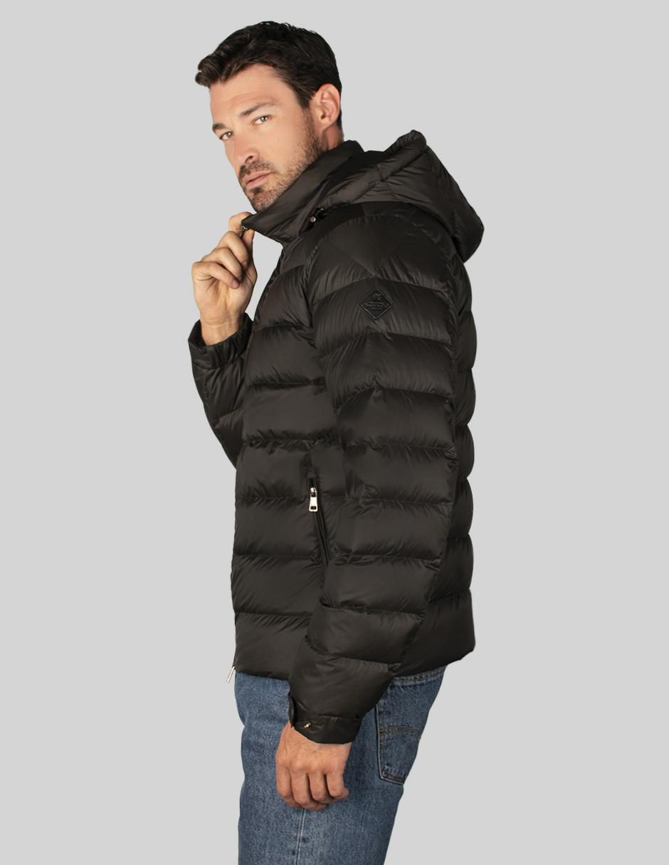 Chamarra capitonada capucha desmontable para hombre 3
