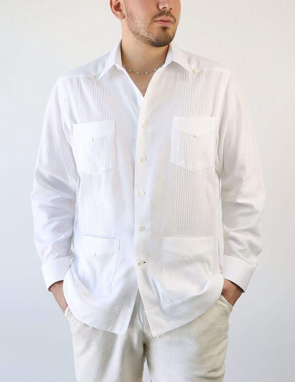Guayabera manga larga para hombre 1