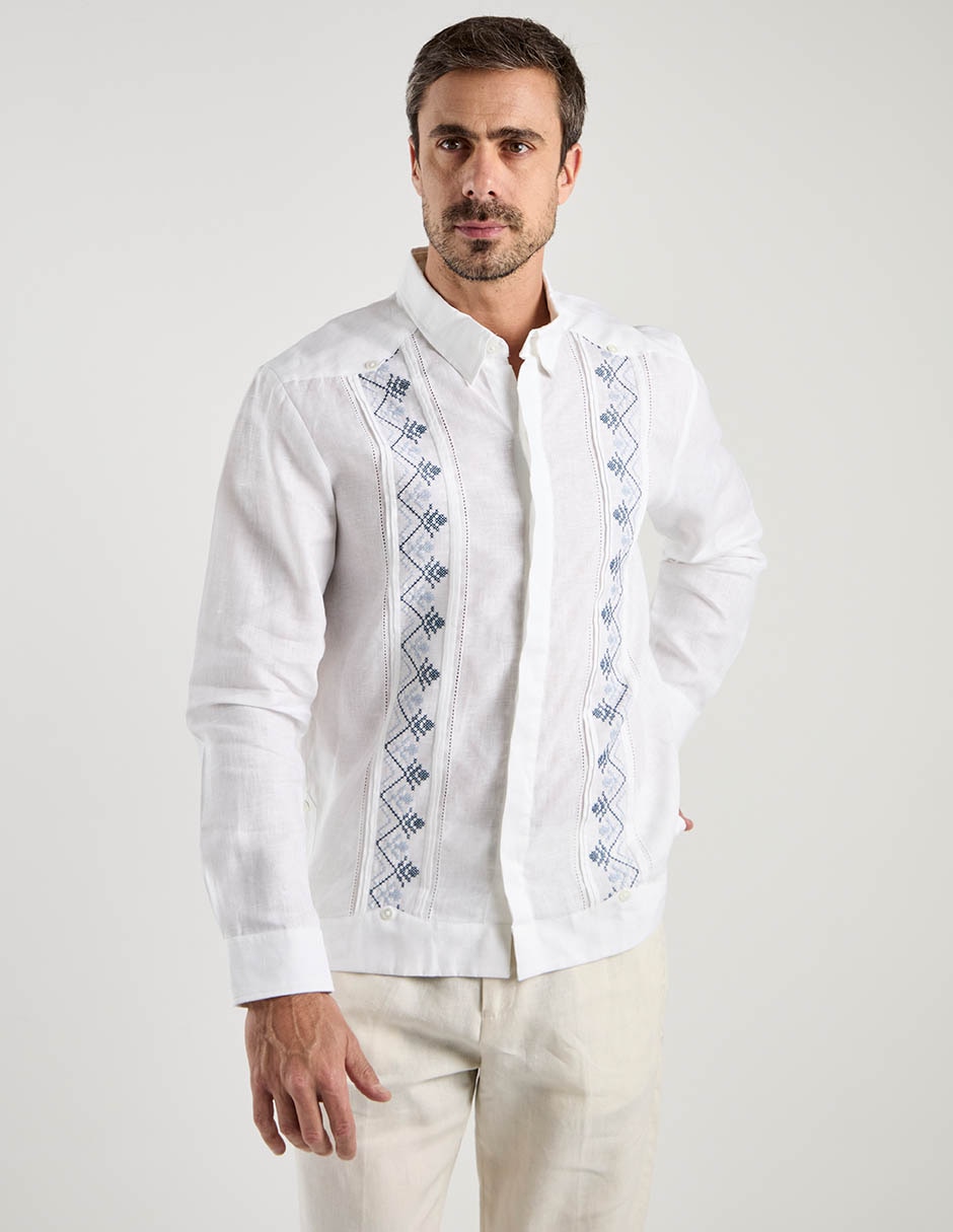 Guayabera manga larga para hombre Guayabera manga larga para hombre