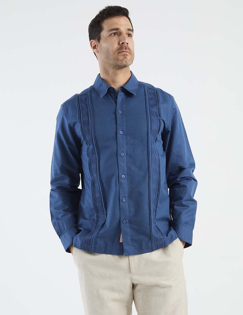 Guayabera manga larga Costavana para hombre