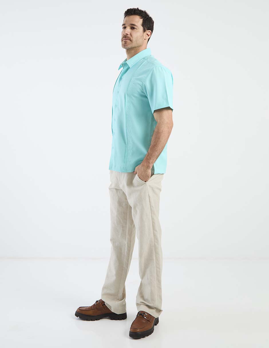 Guayabera manga corta para hombre 8