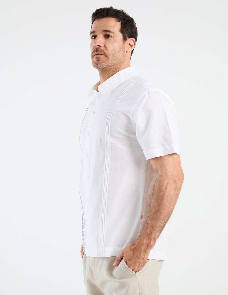 Guayabera manga corta marca Costavana para hombre