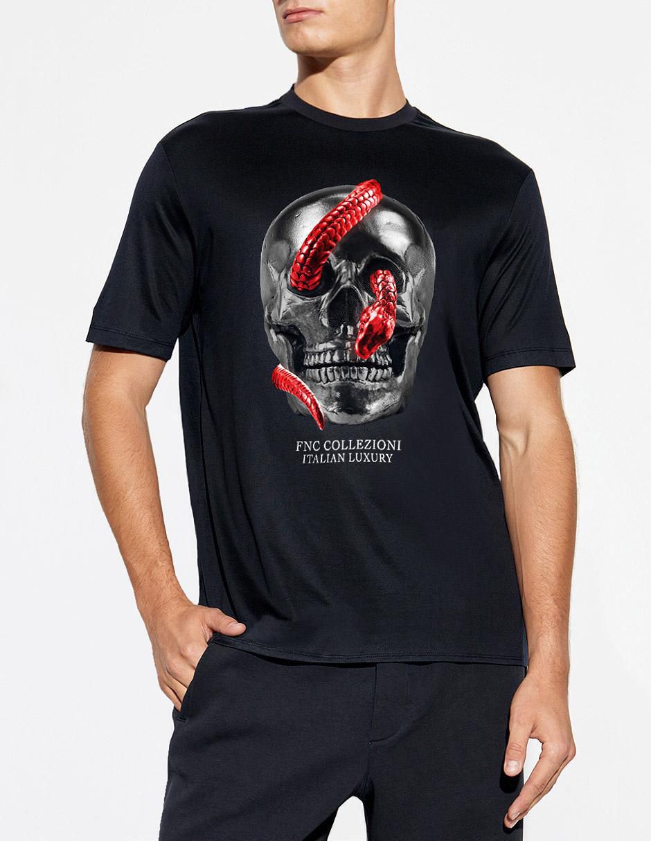 Playera Perro Rocky cuello redondo para hombre
