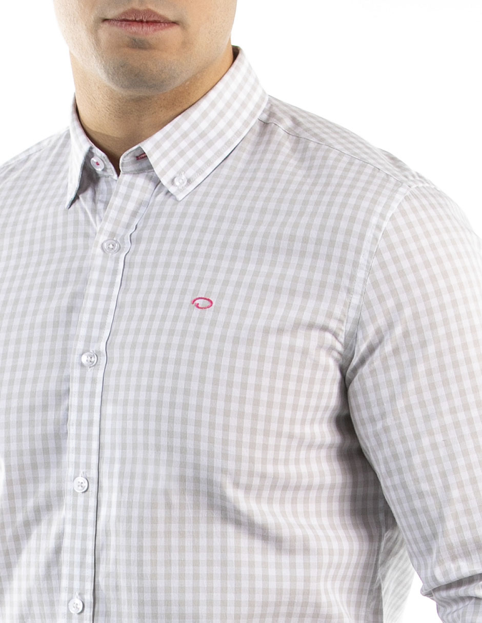Camisa/Sobrecamisa Casual De (Si Aplica) Algodón Manga Larga Para Hombre 4