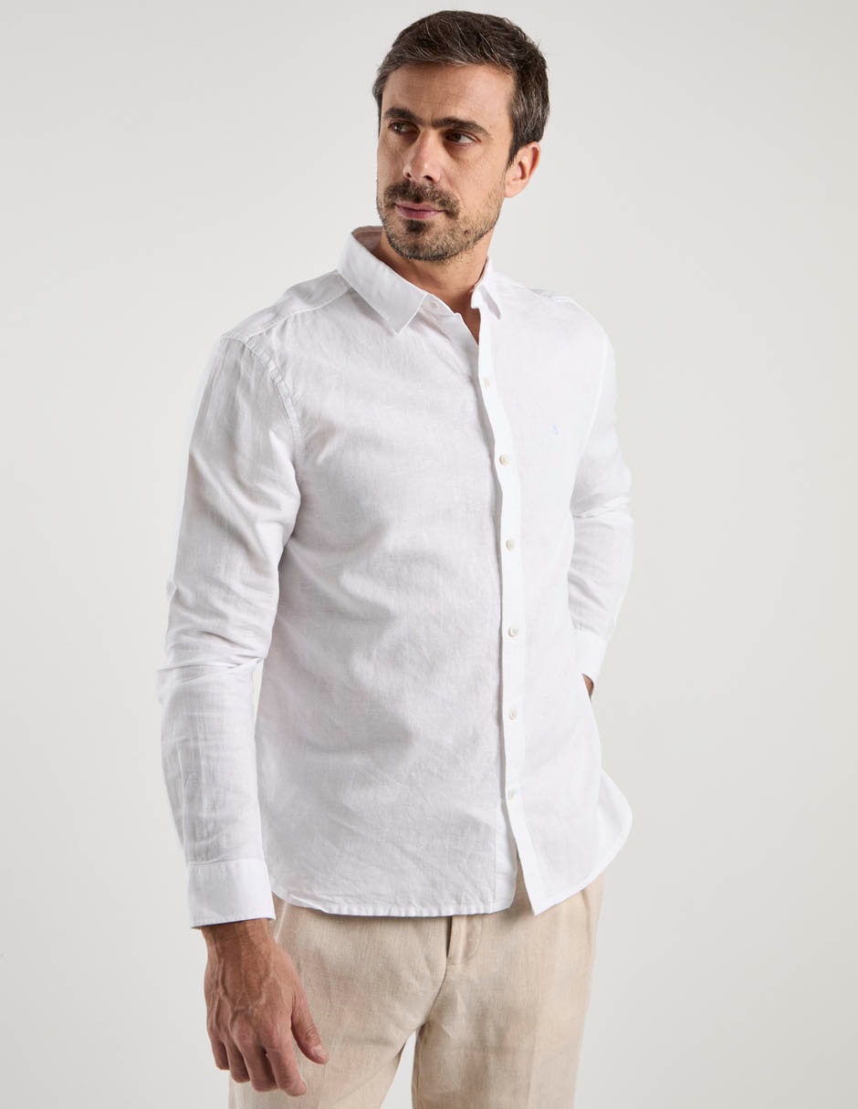 Camisa casual manga larga para hombre