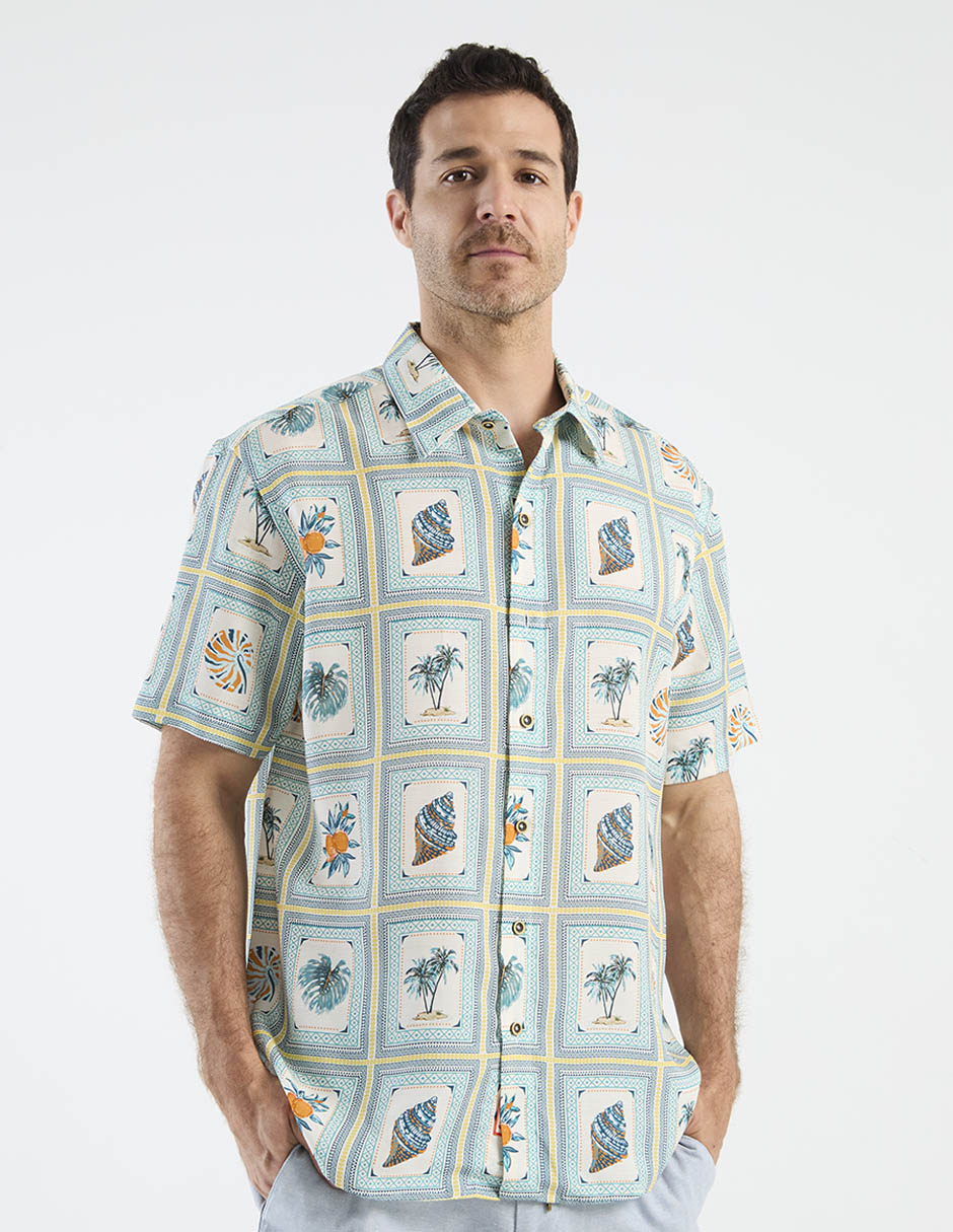 Camisa casual manga corta para hombre 1