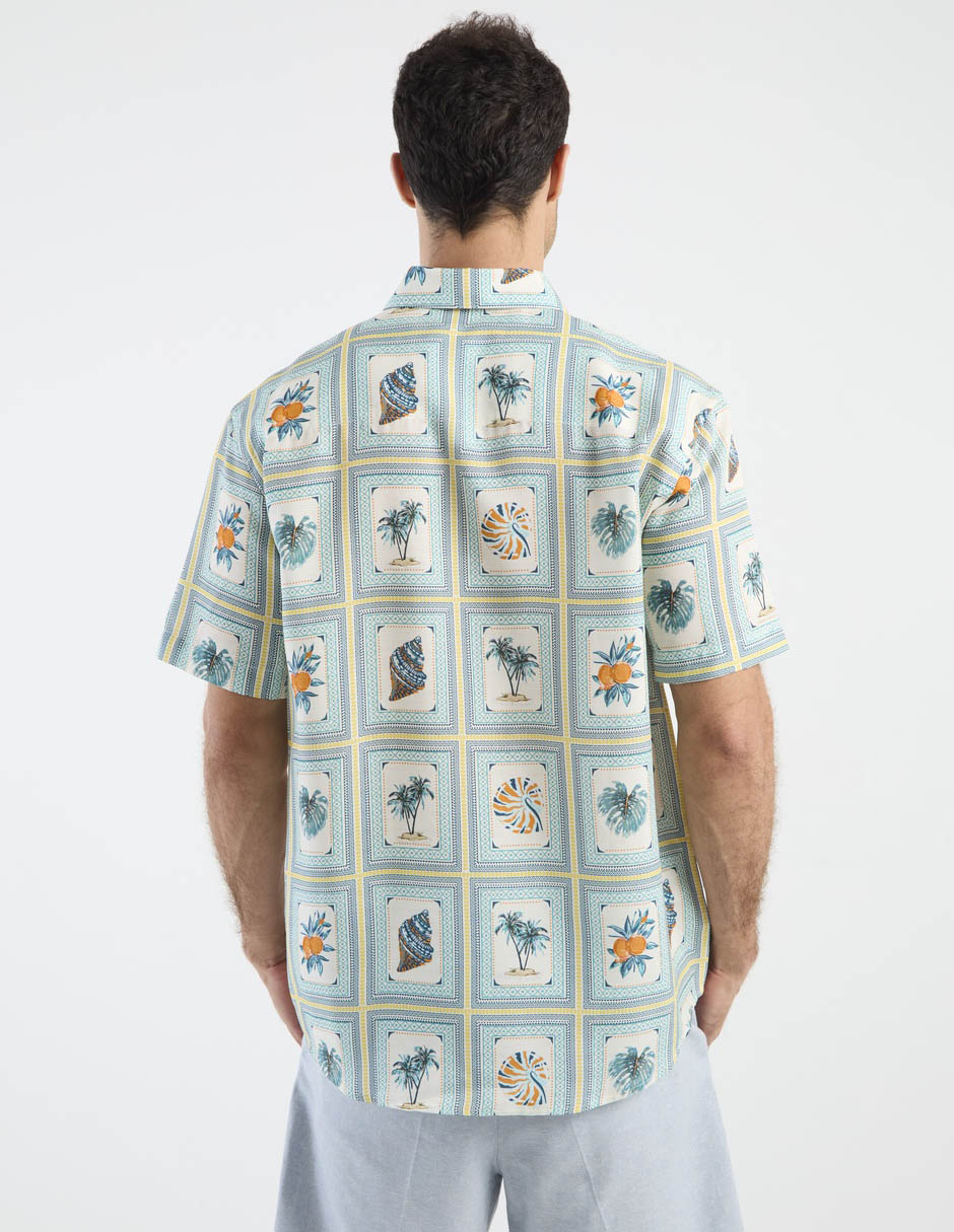 Camisa casual manga corta para hombre 11
